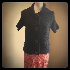 Talbots Short sleeve cable knit cartigan